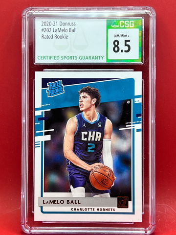 2020-21 Donruss LaMelo Ball #202 RATED ROOKIE CSG 8.5