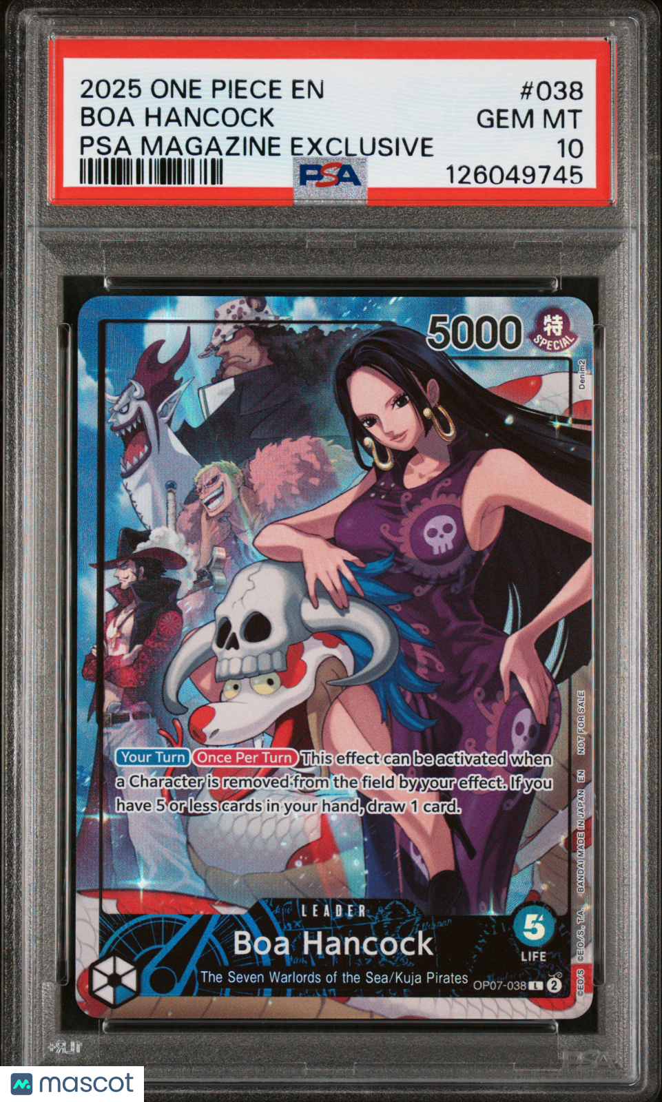 2025 One Piece Promos Boa Hancock PSA Magazine Exclusive #038 PSA