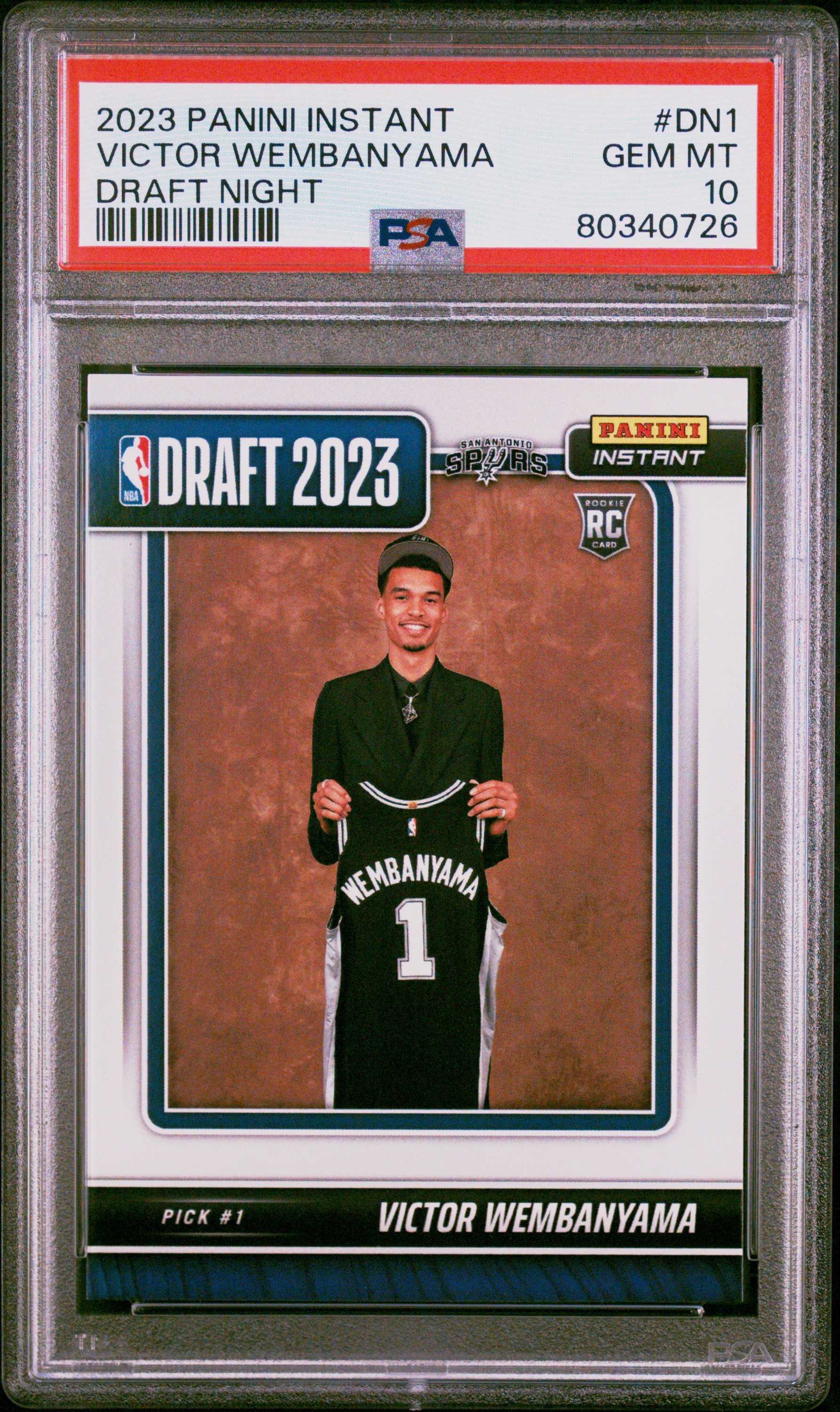 2023 Panini Instant Draft Night #DN1 Victor Wembanyama PSA Gem Mint 10