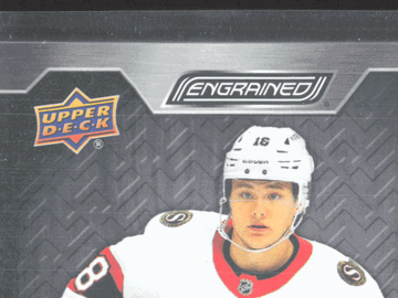 2024 Upper Deck Engrained Tim Stützle Ottawa Senators #6 Ebony /49 Trading Card