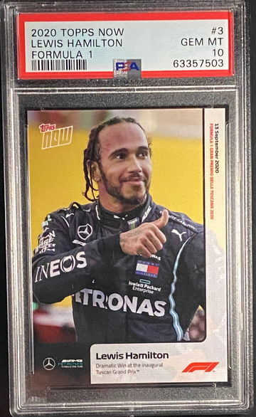 2020 Topps Now Lewis Hamilton #3 Rookie RC PSA 10
