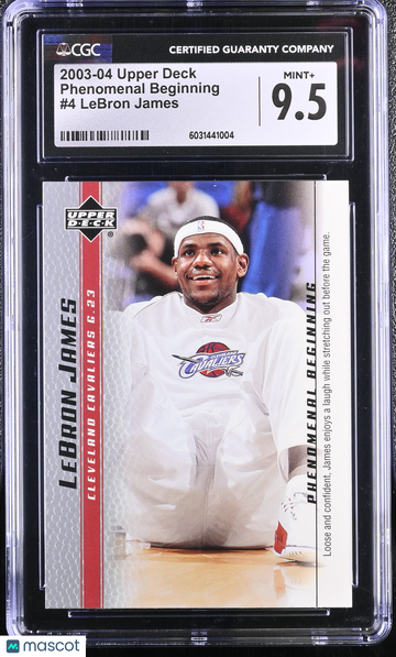 2003-04 Upper Deck LeBron James #4 Phenomenal Beginning CGC 9.5