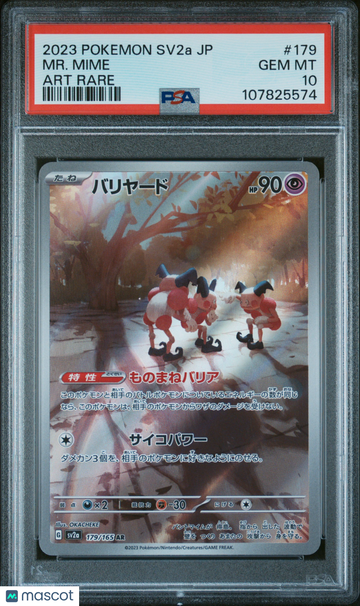 2023 Pokemon Japanese Sv2a-Pokemon 151 MR. Mime Japanese Art Rare PSA 10 #179
