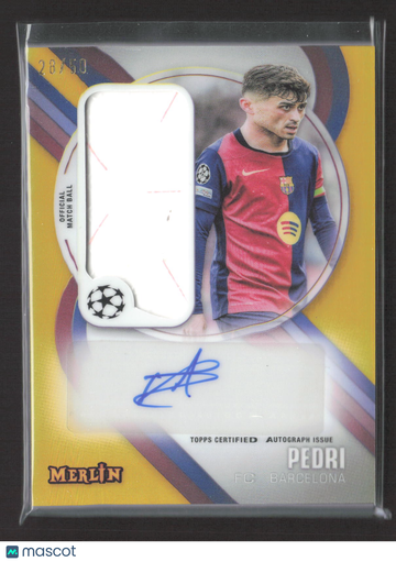 2025 Topps Merlin Pedri #MBS-PE Gold /50 Official Match Ball