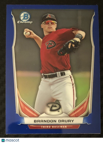 Brandon Drury 2014 Bowman Chrome Top Prospects #CTP77 BLUE Refractor #394/399 ⚾