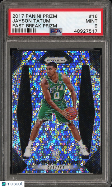 2017 Panini Prizm Jayson Tatum #16 Fast Break Rookie RC PSA 9