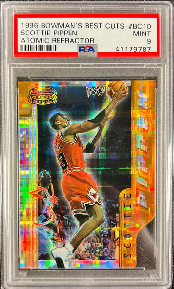 1996 Bowman's Best Cuts Scottie Pippen Atomic Refractor PSA 9