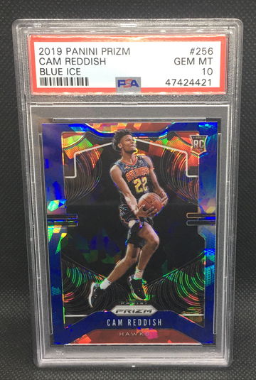2019-20 Cam Reddish Panini Prizm Blue Ice Rookie /99 PSA 10 (Pop 8)