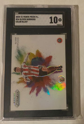 2020-21 Prizm Premier League Oliver Norwood Color Blast SP #24 P123 SGC 10 GEM MINT