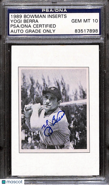 1989 Bowman Yogi Berra PSA A Bowman Auto 10