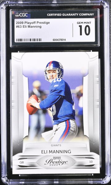2009 PLAYOFF ELI MANNING #63 CGC 10