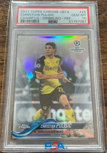 Christian Pulisic Topps Chrome Refractor PSA 10