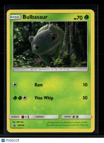 Pokemon 2019 Detective Pikachu Bulbasaur #SM198