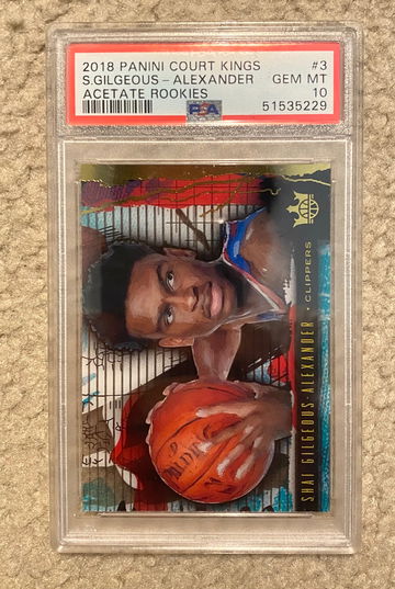 2018 Shai Gilgeous Alexander Court Kings Acetate PSA 10 POP 24