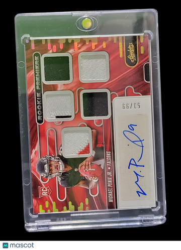 2024 Panini Football Rookie Premiere Materials Autographs Michael Penix Jr. #RPMA-MPJ Rookie Premiere Patch RC Memorabil