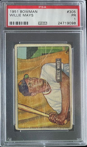 1951 bowman Willie Mays PSA 1