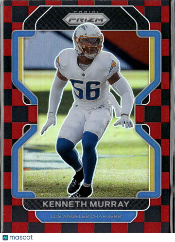 Kenneth Murray 2021 Panini Prizm Red and Black Checkerboard Los Angeles Chargers