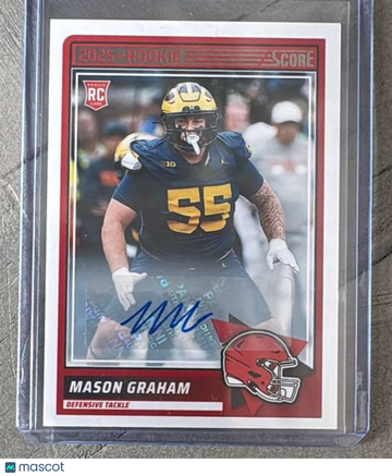 2025 Score - Base Rookie Signatures Mason Graham #22