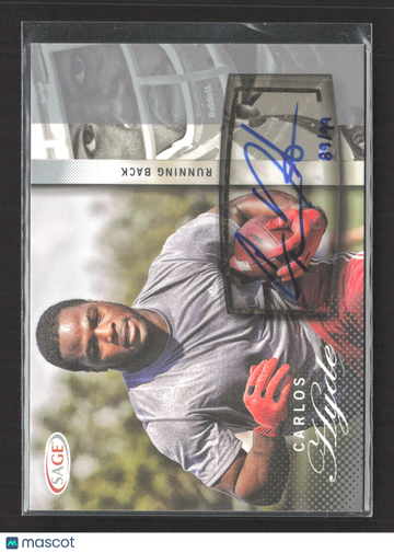 2014 SAGE Hit Carlos Hyde #A26 Auto