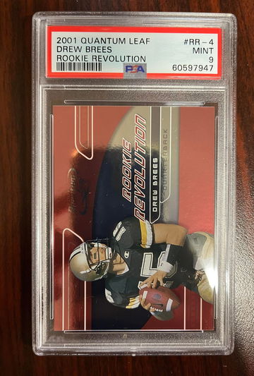 2001 Quantum Leaf #RR4 Drew Brees /4000 RC rookie revolution PSA 9 #S1127 