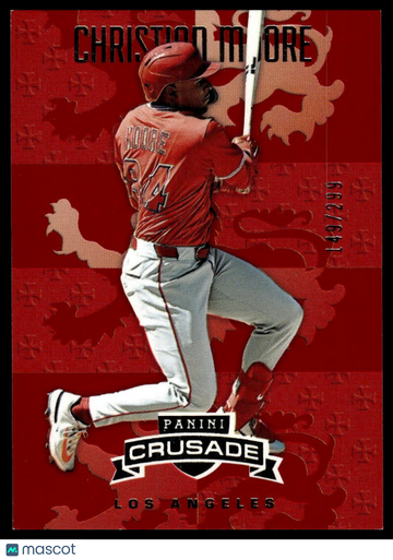 2025 Panini Crusade Christian Moore #180 Red SN