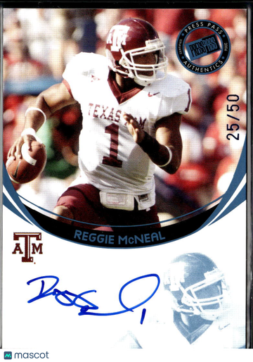 Reggie McNeal 2006 Press Pass Authentics Auto /50 Texas A&M Aggies
