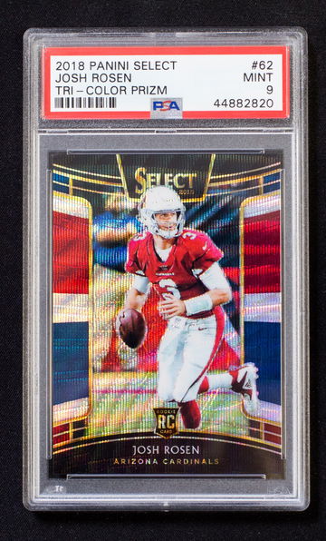 2018 Select - Josh Rosen - Rookie Concourse Level Tri-Color Prizm /199 PSA 9