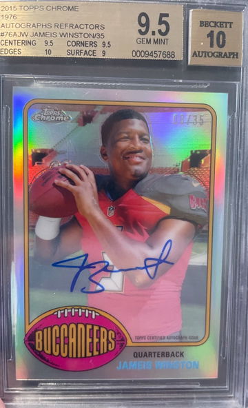 2015 Jameis Winston Topps Chrome 1976 Refractor Auto /35