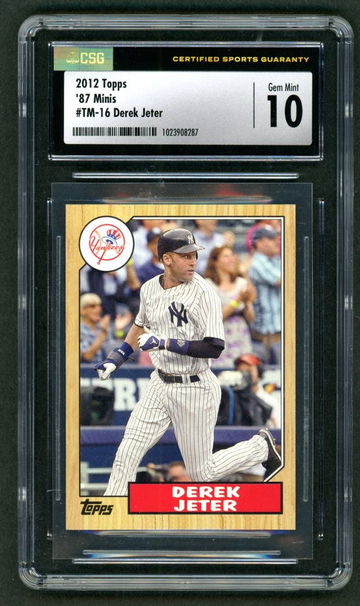 2012 Topps 1987 Topps Minis Derek Jeter #TM-16 CSG 10 Gem Mint HOF