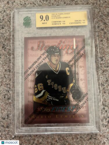 1995-96 Topps Finest Mario Lemieux MNT 9
