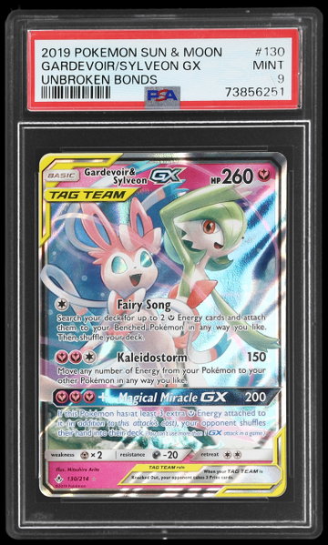 2019 Pokemon Sun And Moon Unbroken Bonds Gardevoir/sylveon Gx PSA 9