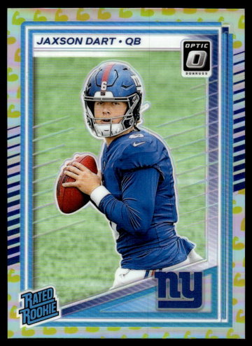 2025 Optic #273 Jaxson Dart Flex Emoji /199 Rated Rookie