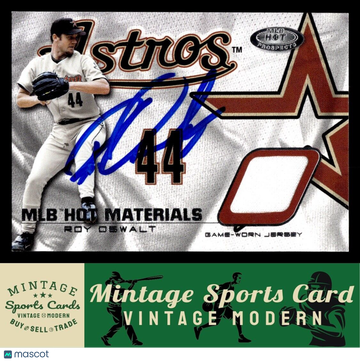 2002 Fleer Hot Prospects Roy Oswalt #HM-RO MLB Hot Materials MEM