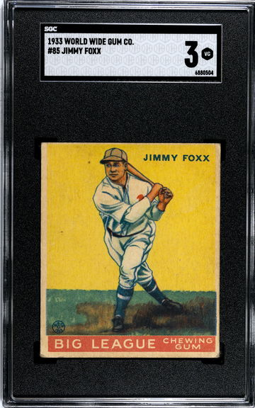 1933 World Wide Gum/Goudey Jimmy Fox #85