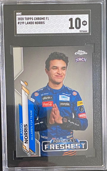 2020 Topps Chrome Formula 1 F1 Lando Norris Freshest SGC 10 Rookie RC