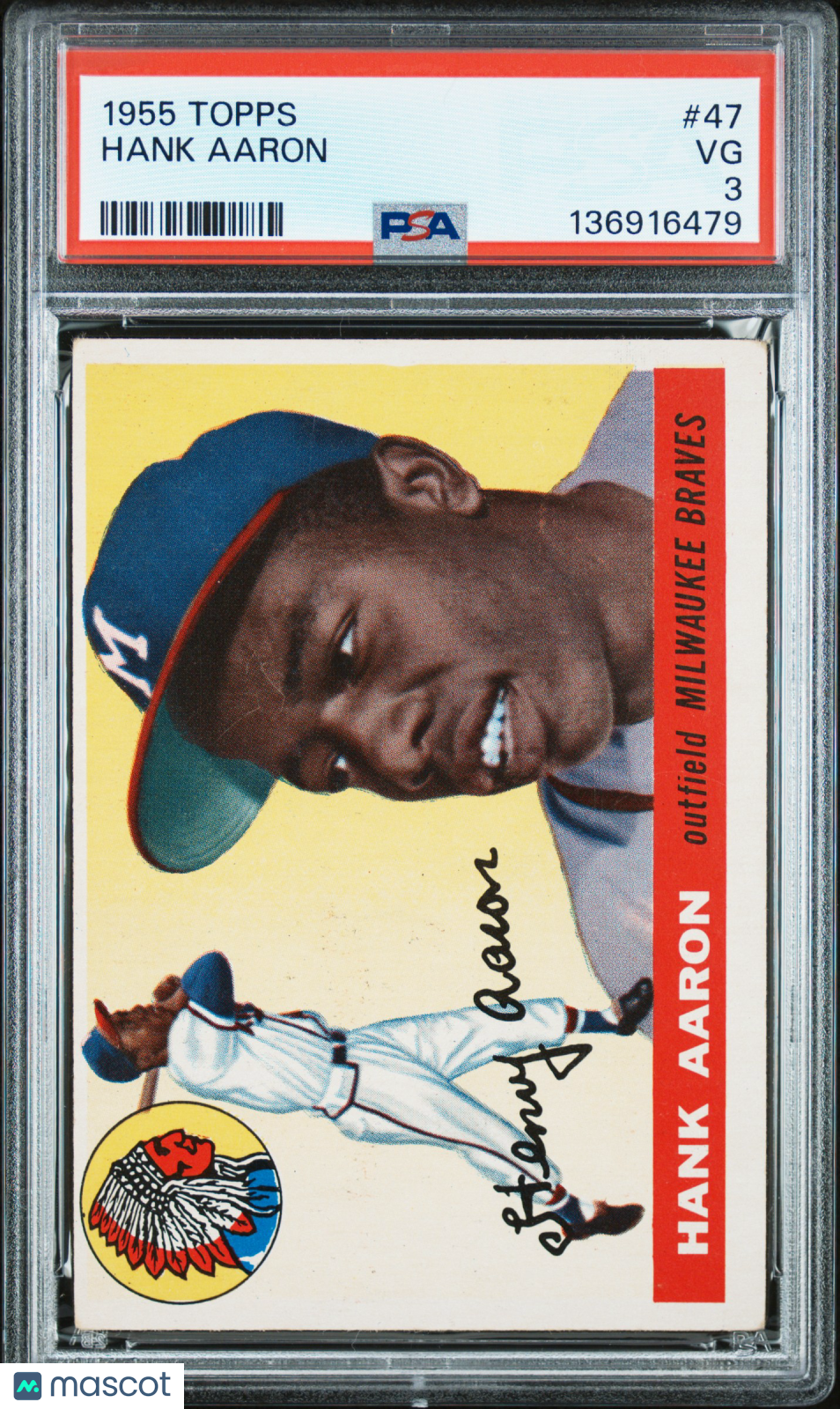 1955 Topps Hank Aaron #47 PSA 3 | Card Ladder