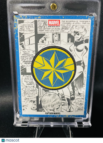 2025 Panini Marvel Anthology Carol Danvers Captain Marvel Manufactured Patch Badge Card #BC-CM