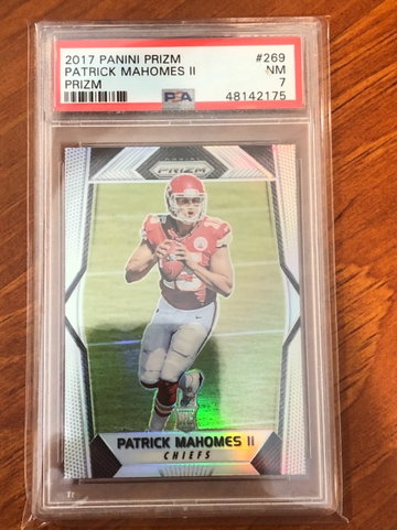 2017 Panini Prizm Patrick Mahomes PSA 7