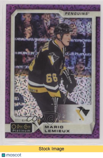 2018-19 O-Pee-Chee Platinum Mario Lemieux #144 Violet Pixels Parallel/Variety Base Set