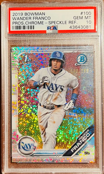 2019 Bowman Chrome Wander Franco Speckle Refractor PSA 10