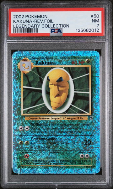 2002 Pokemon Legendary Collection Reverse Foil Kakuna #50 PSA 7