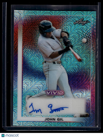 2026 Leaf Vivid John Gil #BA-JG2 Base Autographs Mojo Teal SN AU