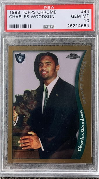 1998 Topps Chrome Charles Woodson #44 PSA 10 HOF