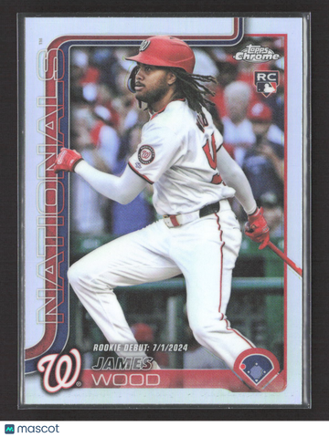 2025 Topps Chrome Update James Wood #USC95 Refractor RC