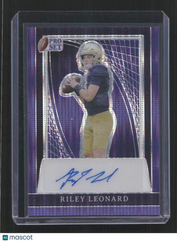 2024 PRO SET RILEY LEONARD #PA-RL1 /6 PURPLE SN,/6