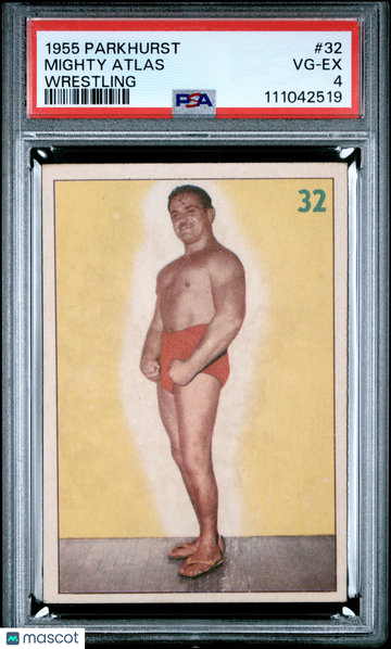 1955 Parkhurst Wrestling Mighty Atlas #32 PSA 4