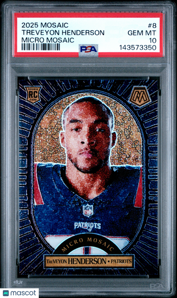2025 Panini Mosaic Micro Mosaic Treveyon Henderson #8 PSA 10