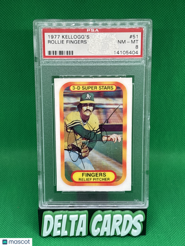 1977 Kellogg's Rollie Fingers #51 PSA 8