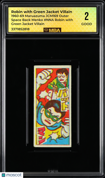 1969 Maruazuma JCM169 Outer Space Back Menko Robin with Green Jacket Villain #NNA MBA 2