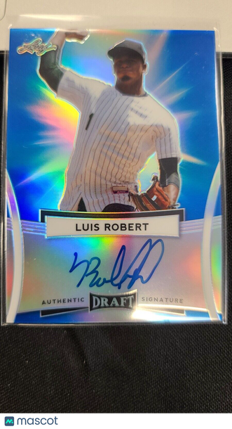 2018 Leaf Metal Draft Luis Robert Blue Rookie Leaf